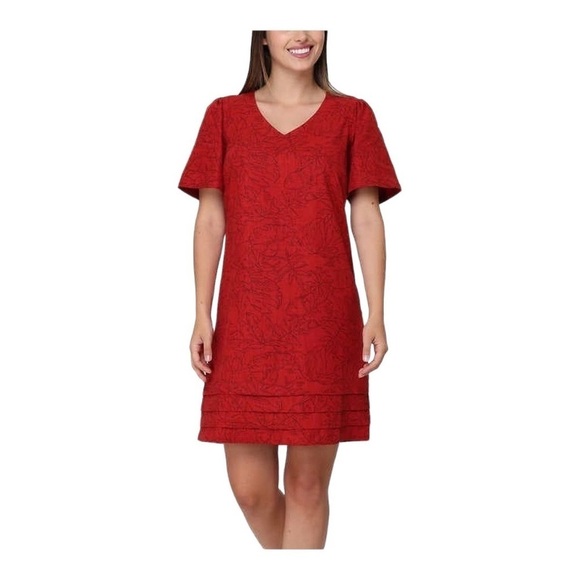 Nicole Miller Original Linen Blend Tropical Dress Size Medium V1 - Picture 1 of 4